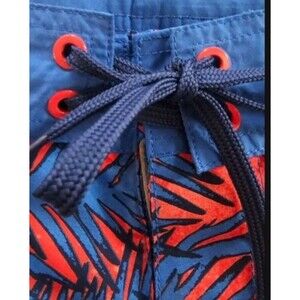 Men's Blue/Red Bathing Suit - Size Medium.